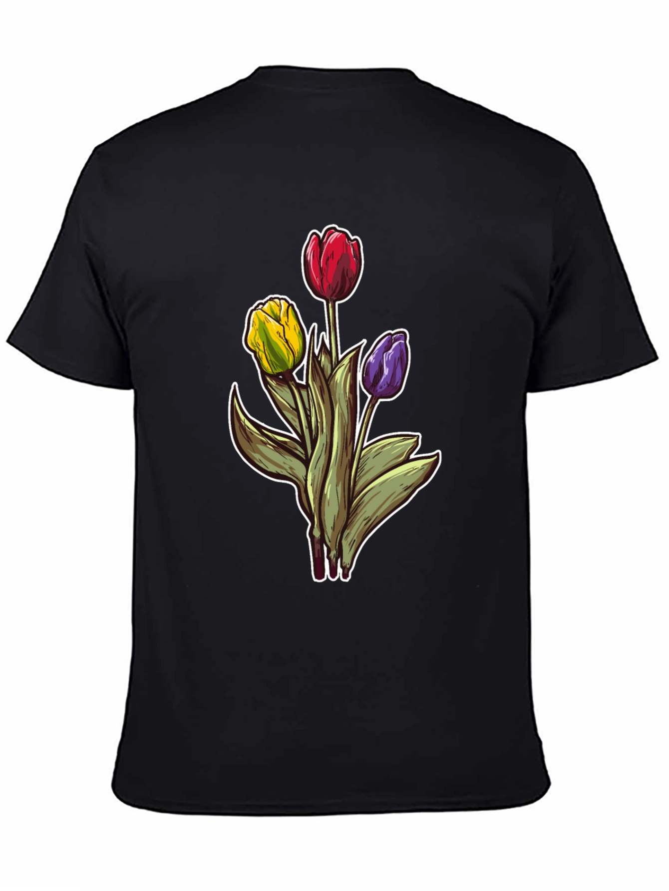 Floral Tulip Bouquet T-Shirt - Trendy Graphic Tee
