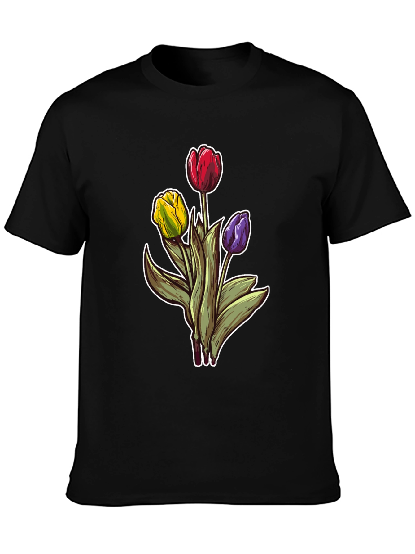 Floral Tulip Bouquet T-Shirt - Trendy Graphic Tee