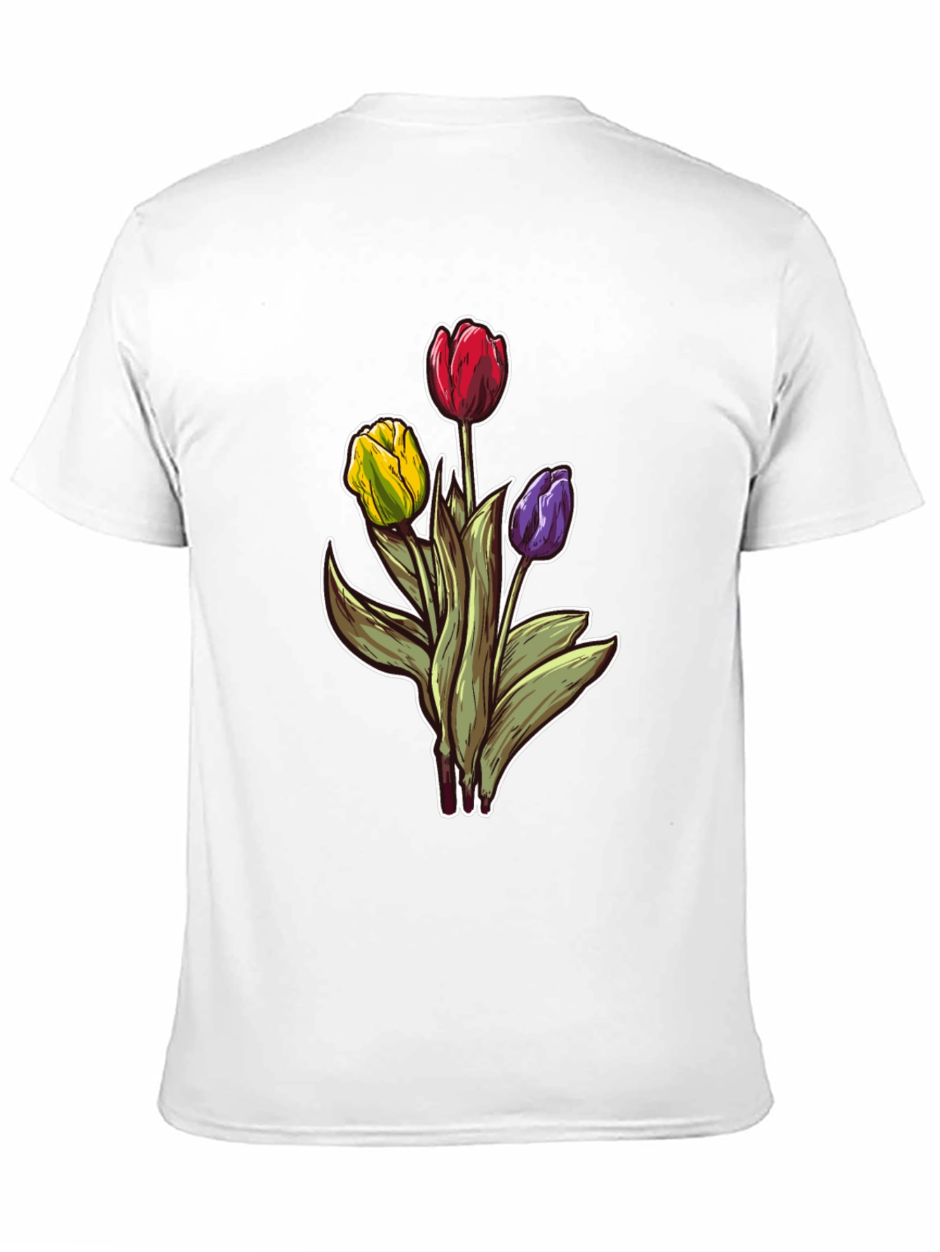 Floral Tulip Bouquet T-Shirt - Trendy Graphic Tee
