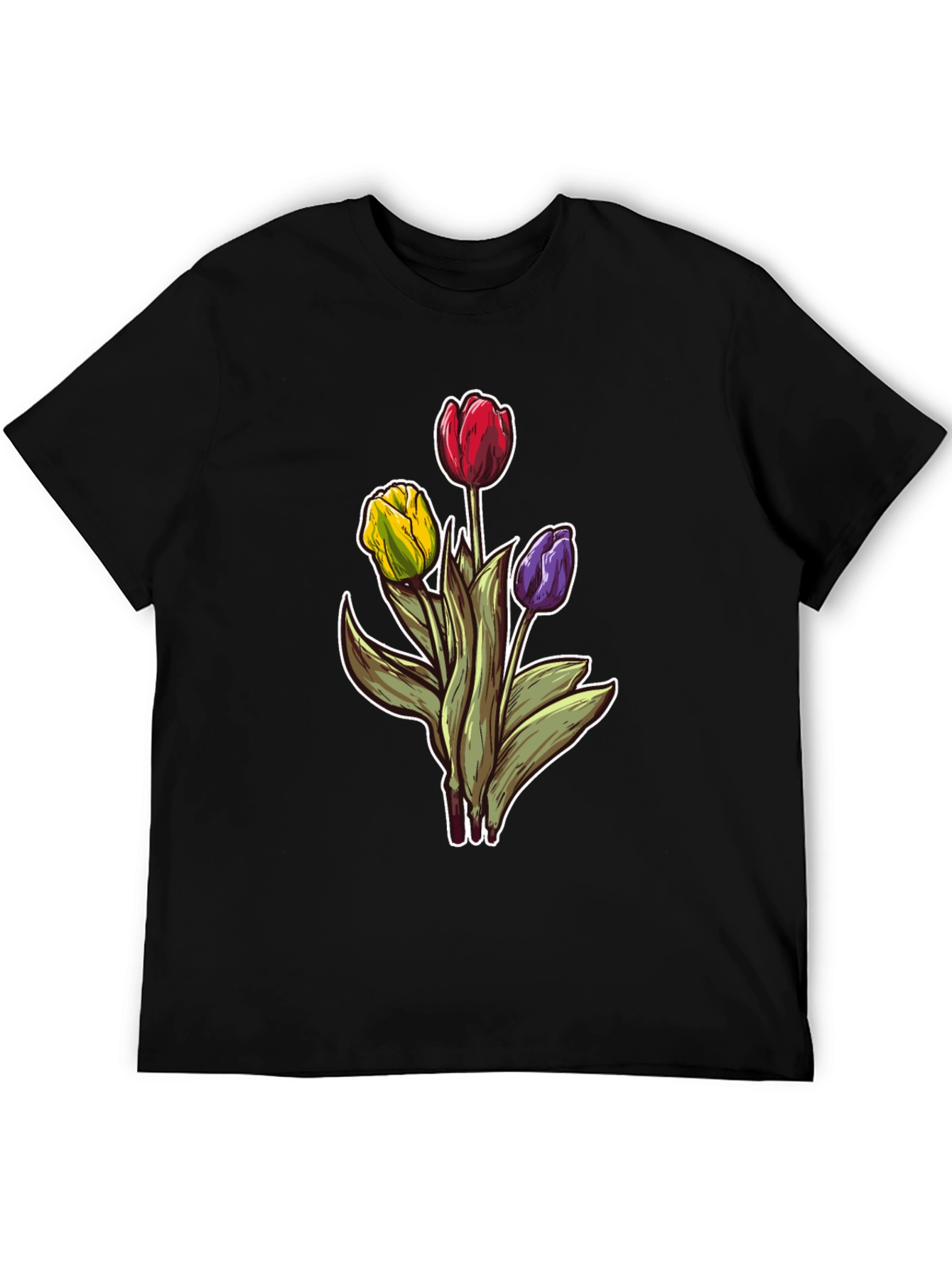 Floral Tulip Bouquet T-Shirt - Trendy Graphic Tee