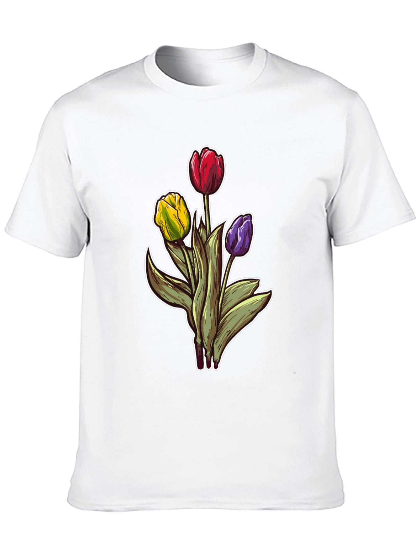 Floral Tulip Bouquet T-Shirt - Trendy Graphic Tee
