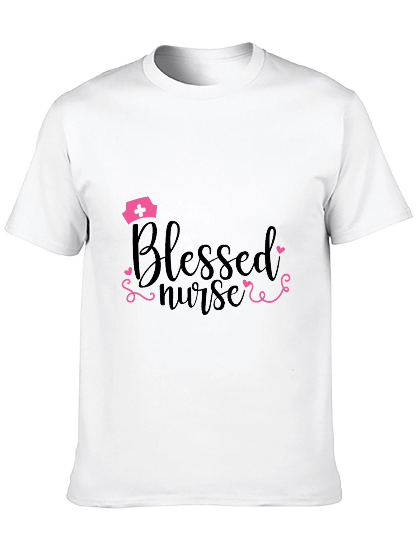 Blessed Nurse Graphic T-Shirt - Black