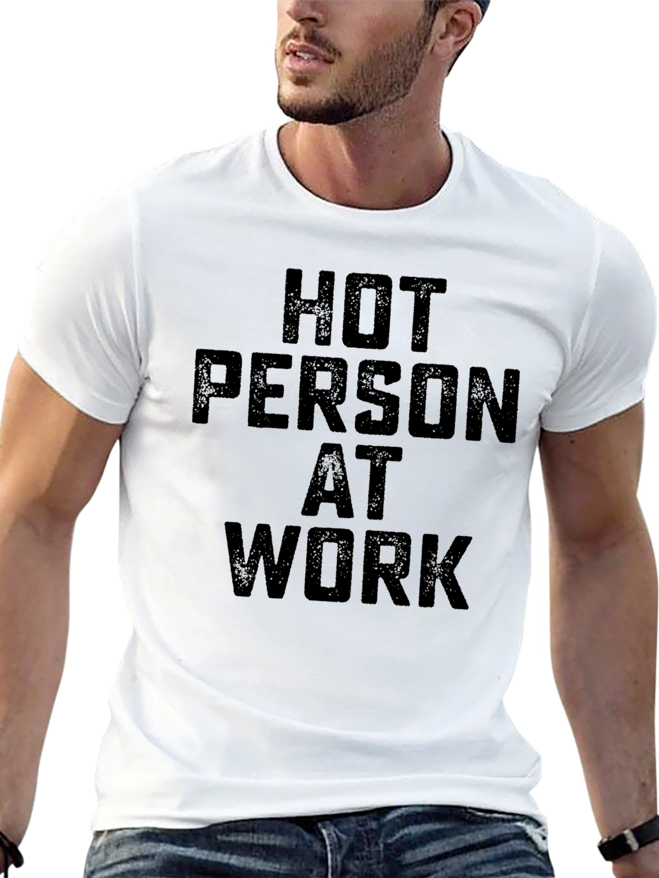 Hot Person at Work Black T-Shirt