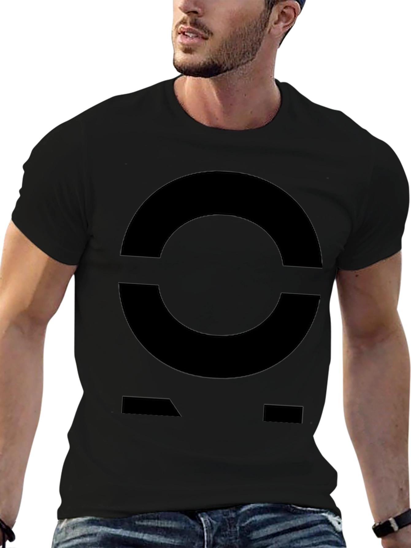 Abstract Graphic Print T-Shirt - Modern Black Tee