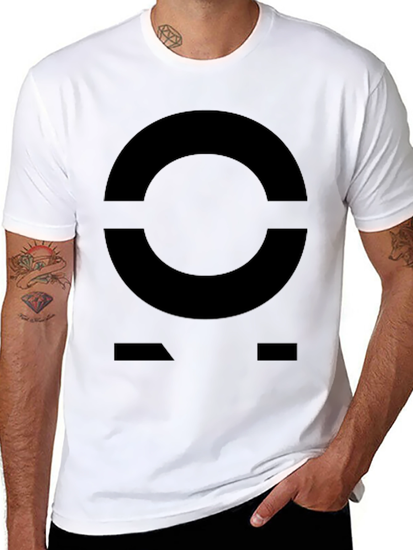 Abstract Graphic Print T-Shirt - Modern Black Tee