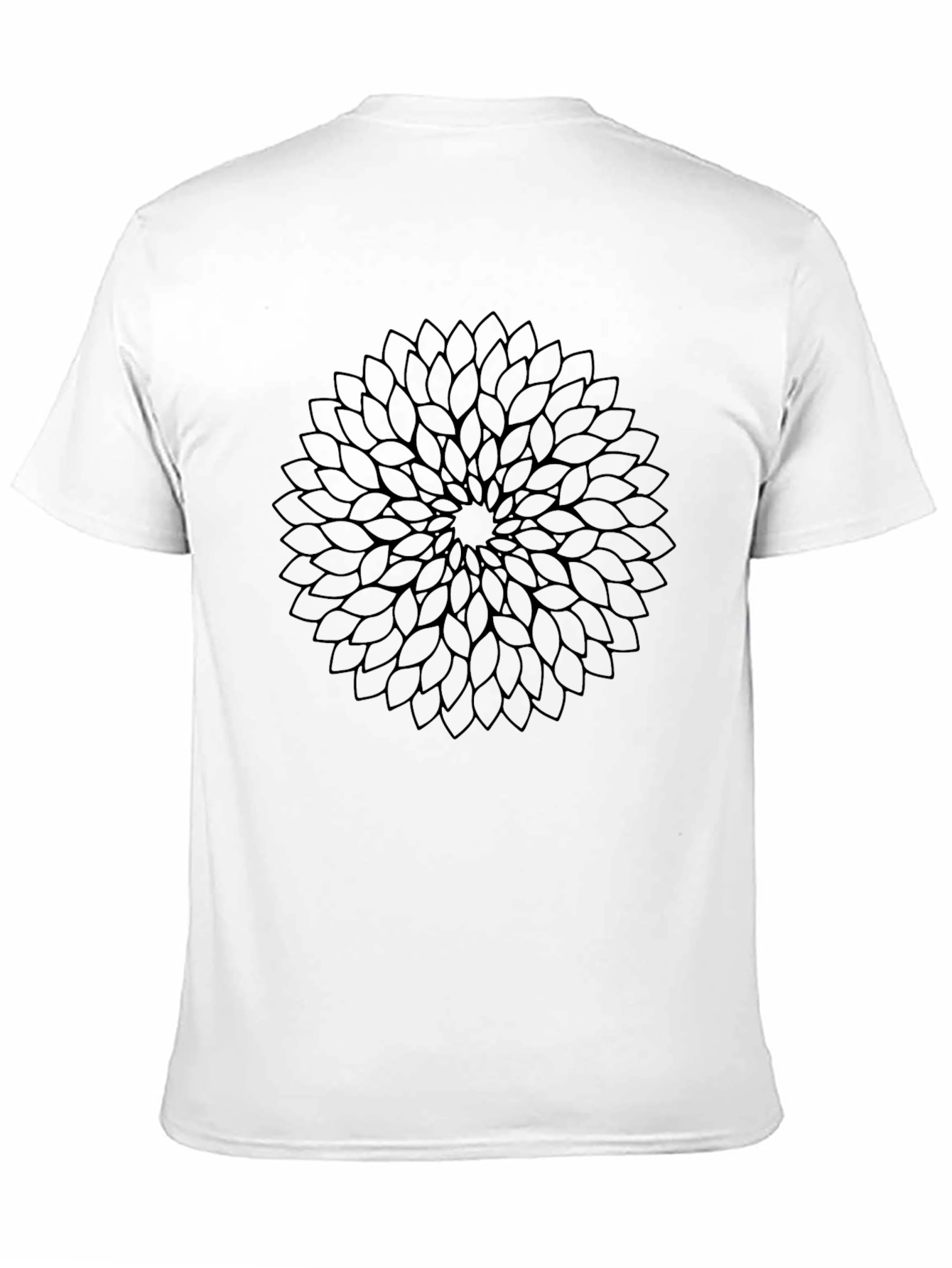 Black Floral Mandala Graphic T-Shirt