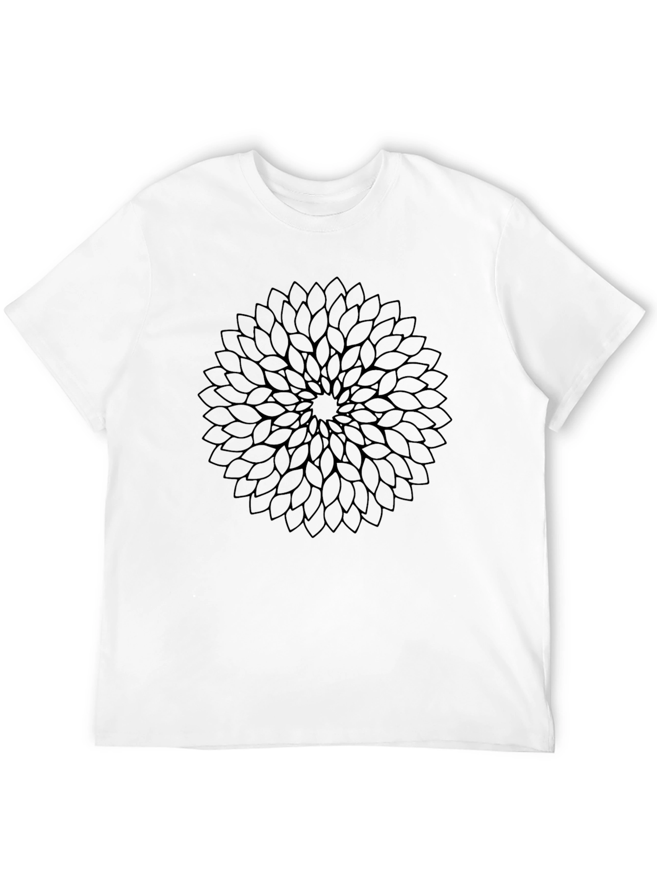 Black Floral Mandala Graphic T-Shirt