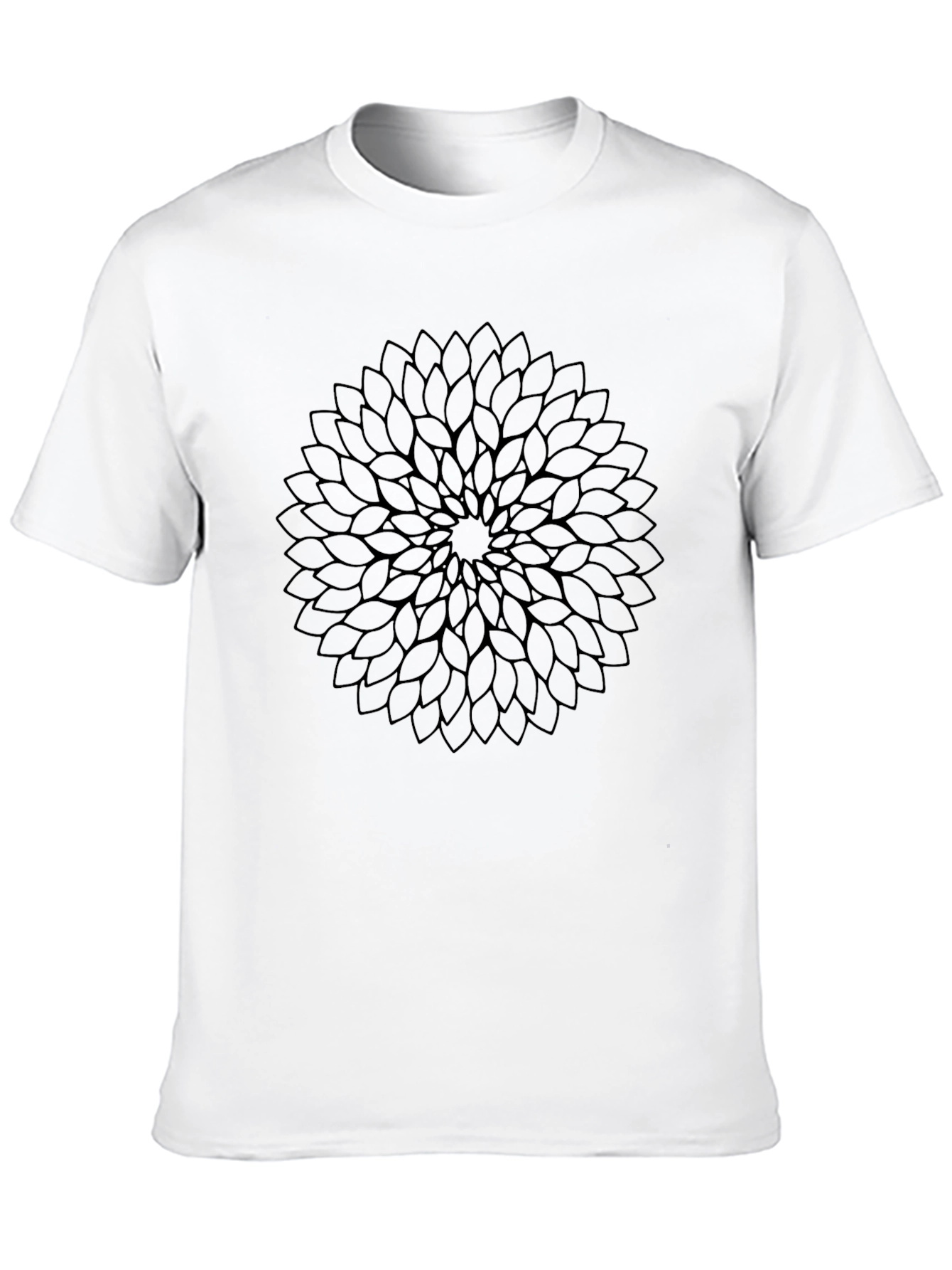 Black Floral Mandala Graphic T-Shirt