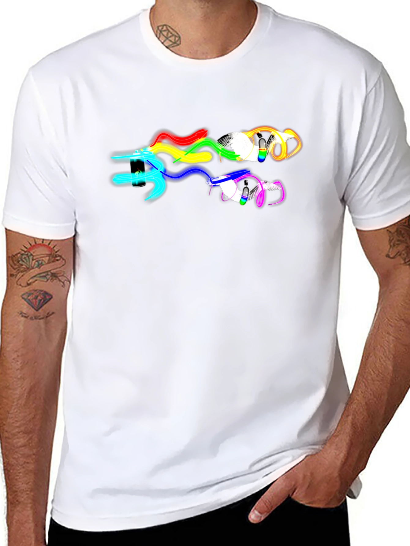 Rainbow Paint Spray Can T-Shirt