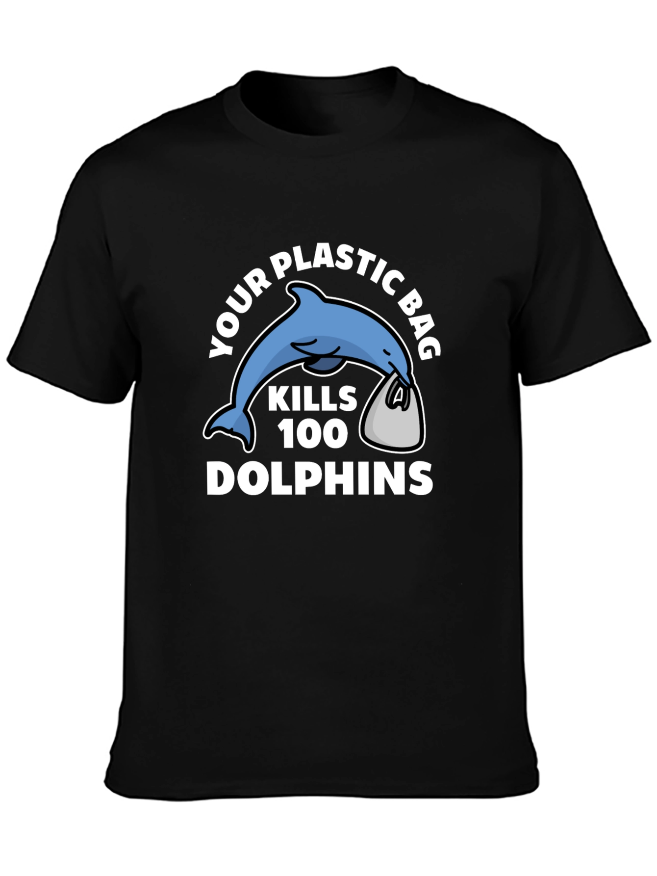Dolphin Plastic Bag T-Shirt - Environmental Awareness Tee