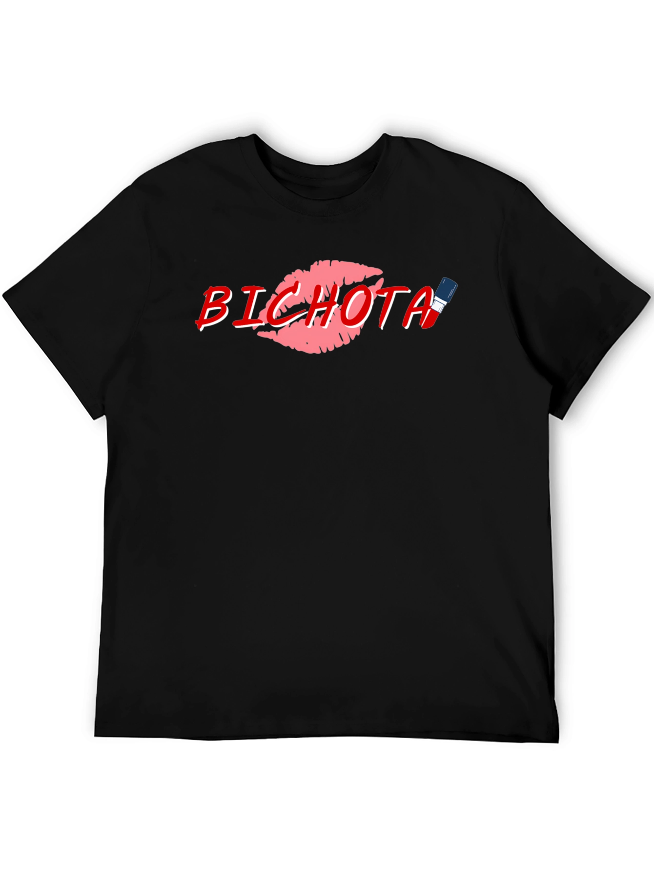 Bichota Lips Graphic Black T-Shirt