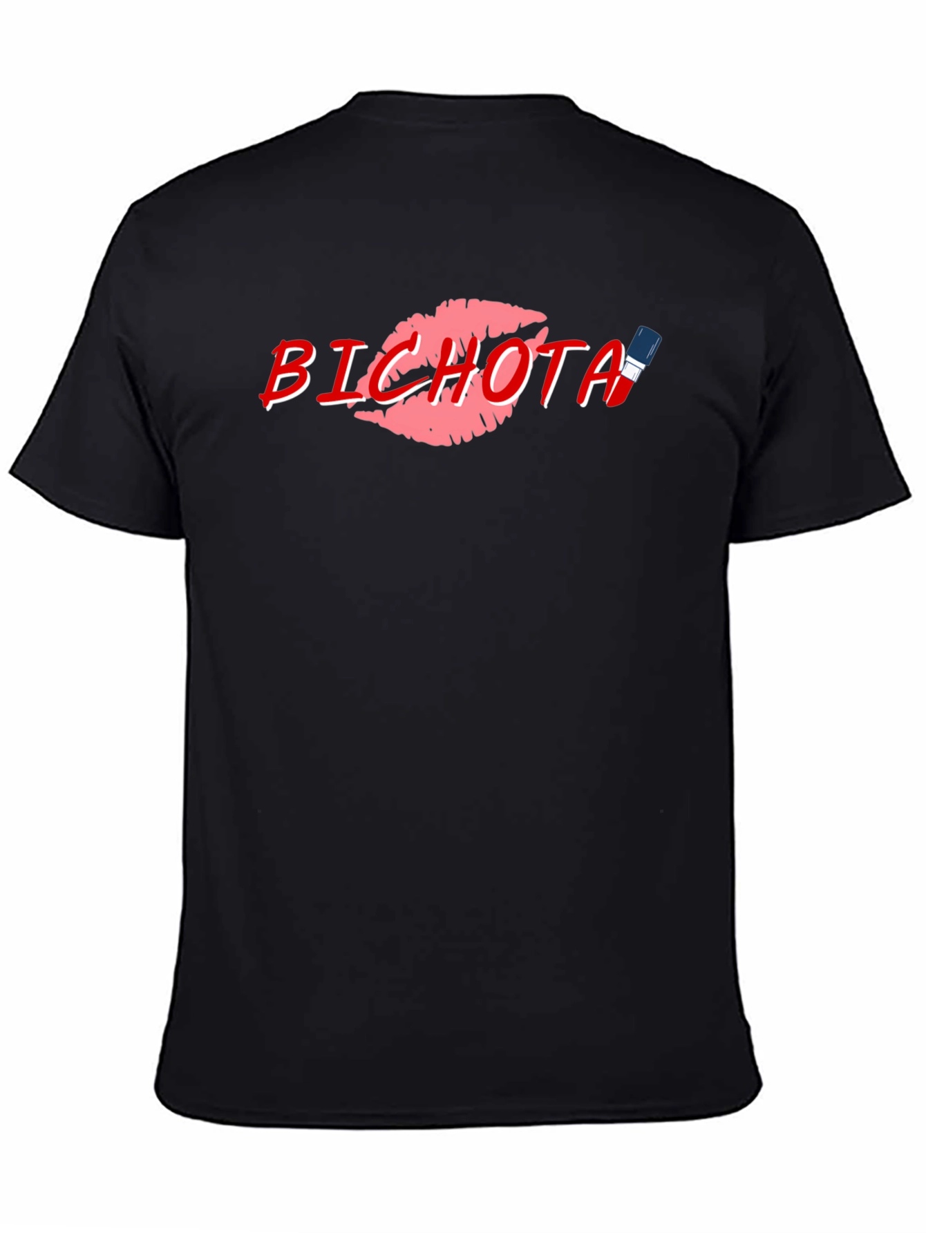 Bichota Lips Graphic Black T-Shirt