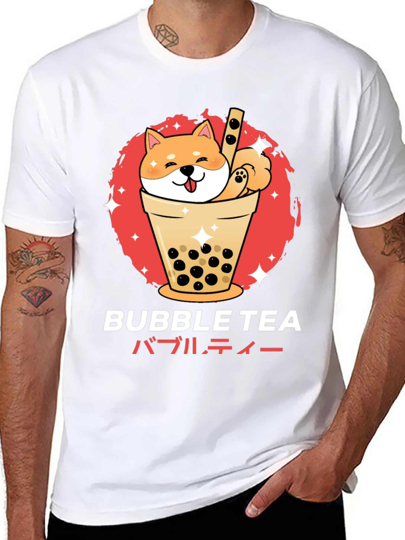 Bubble Tea Shiba Inu Graphic T-Shirt