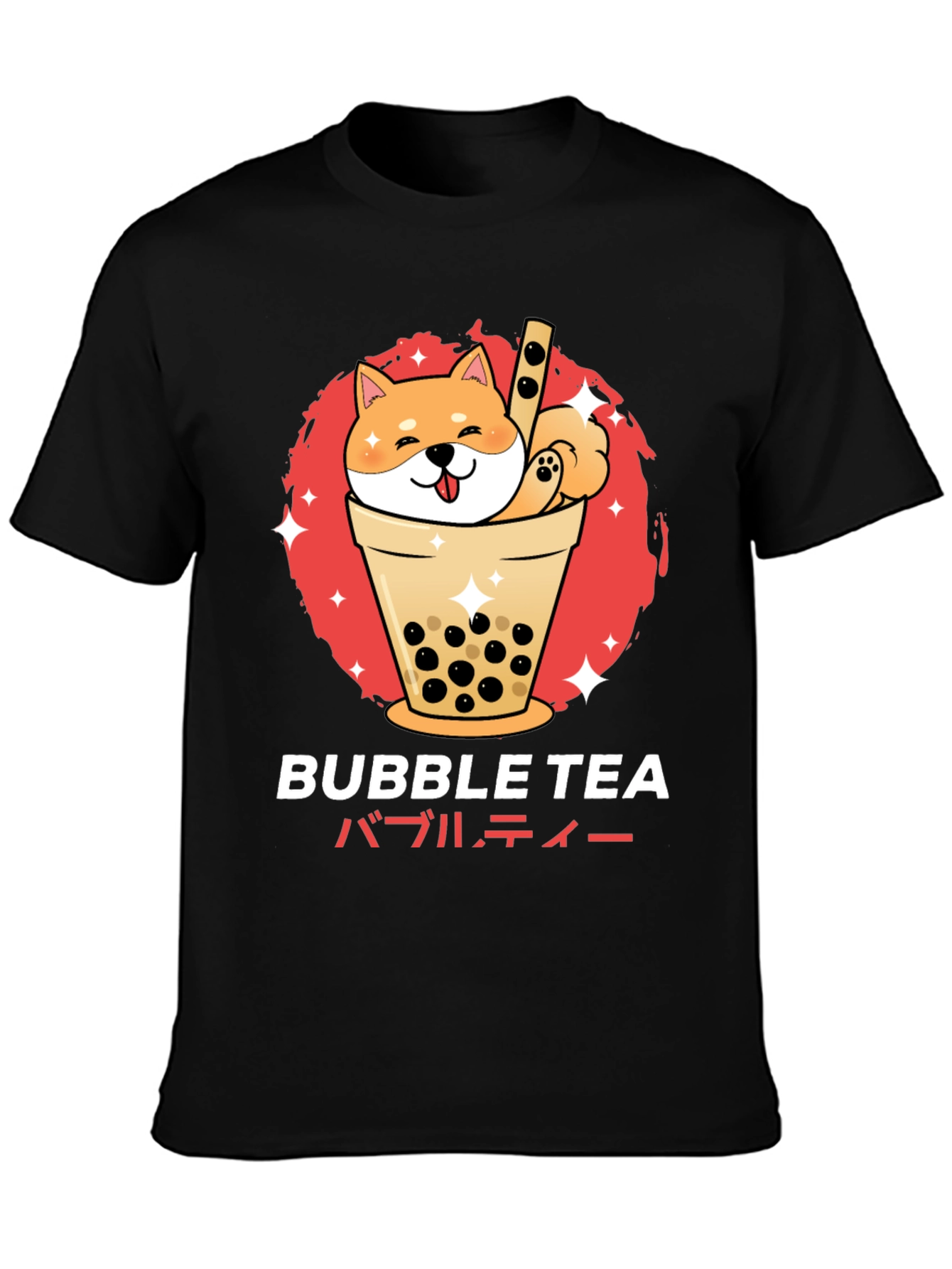 Bubble Tea Shiba Inu Graphic T-Shirt