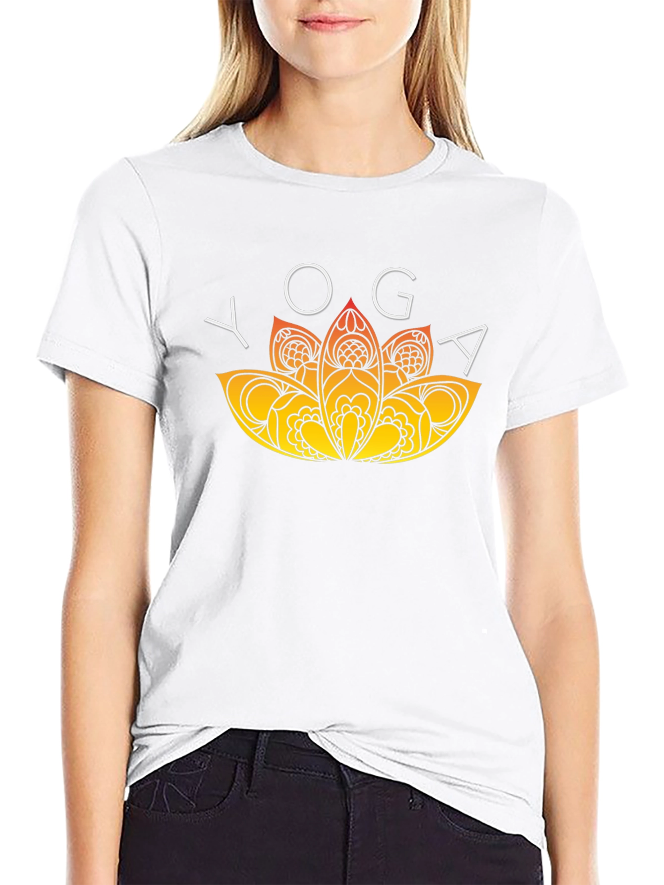 Yoga Lotus Graphic Tee - Relaxed Fit
