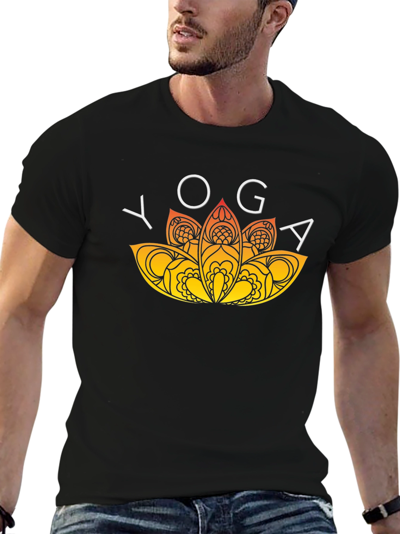 Yoga Lotus Graphic Tee - Relaxed Fit