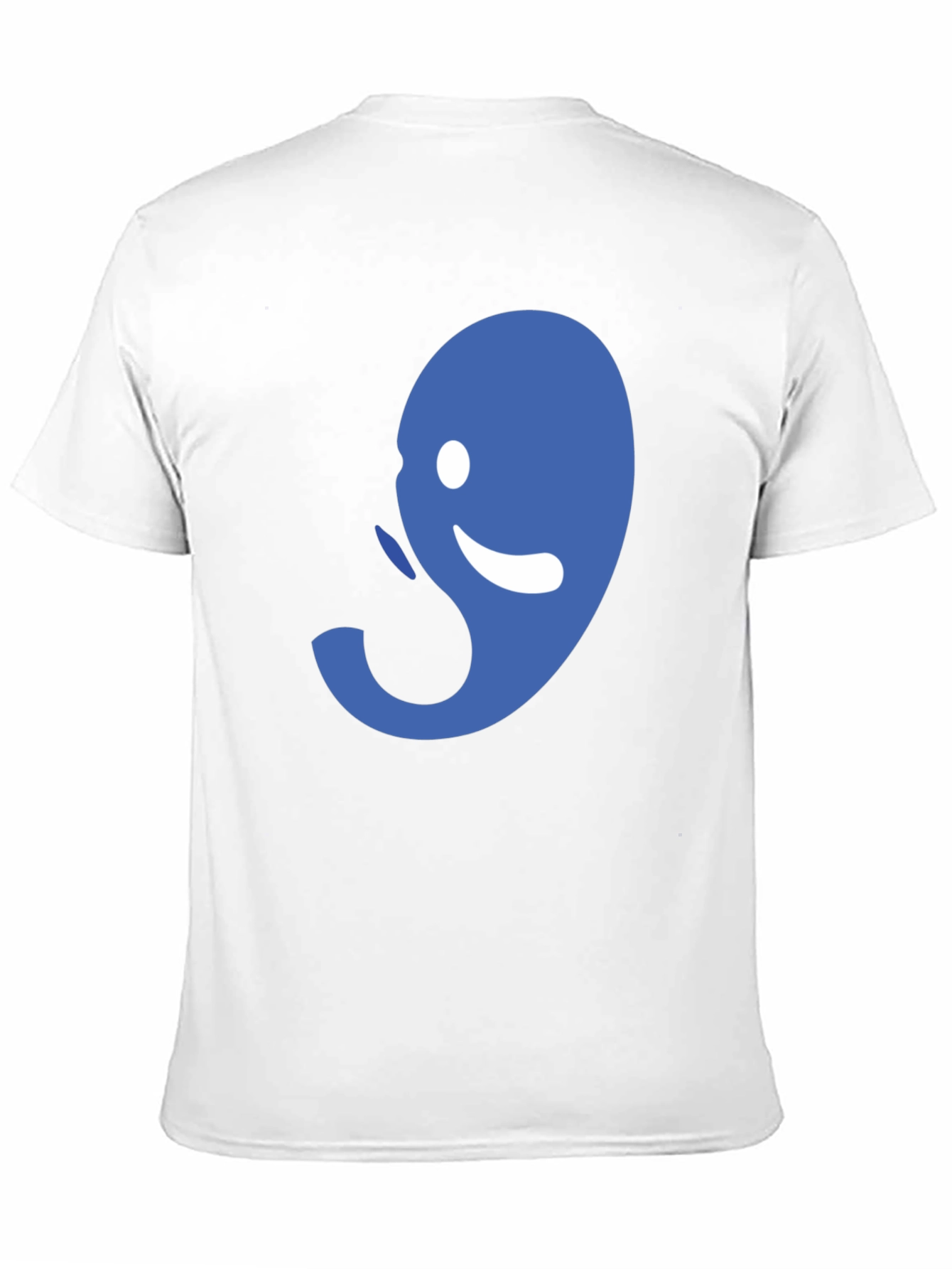 Abstract Blue Graphic Print Mens Black Tee