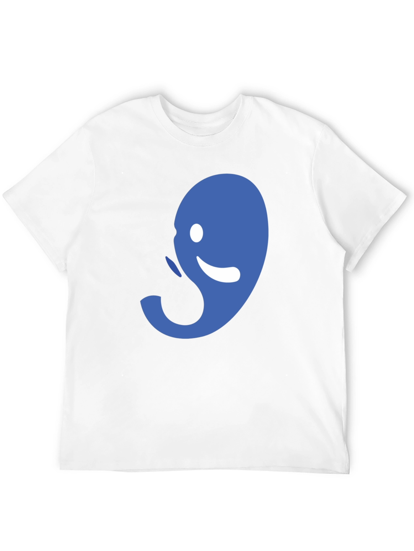 Abstract Blue Graphic Print Mens Black Tee