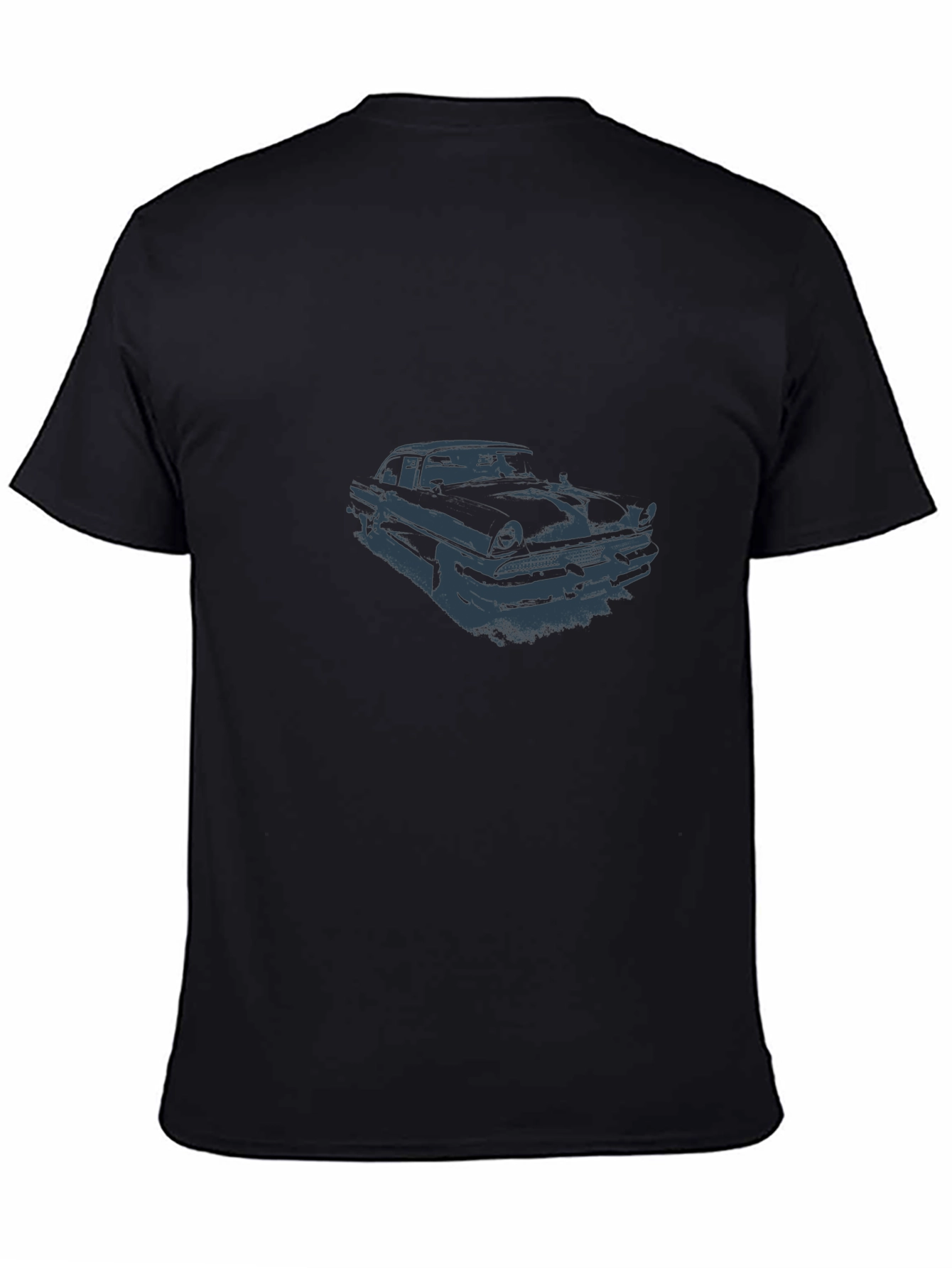 Mens Black Graphic Tee - Unique Design