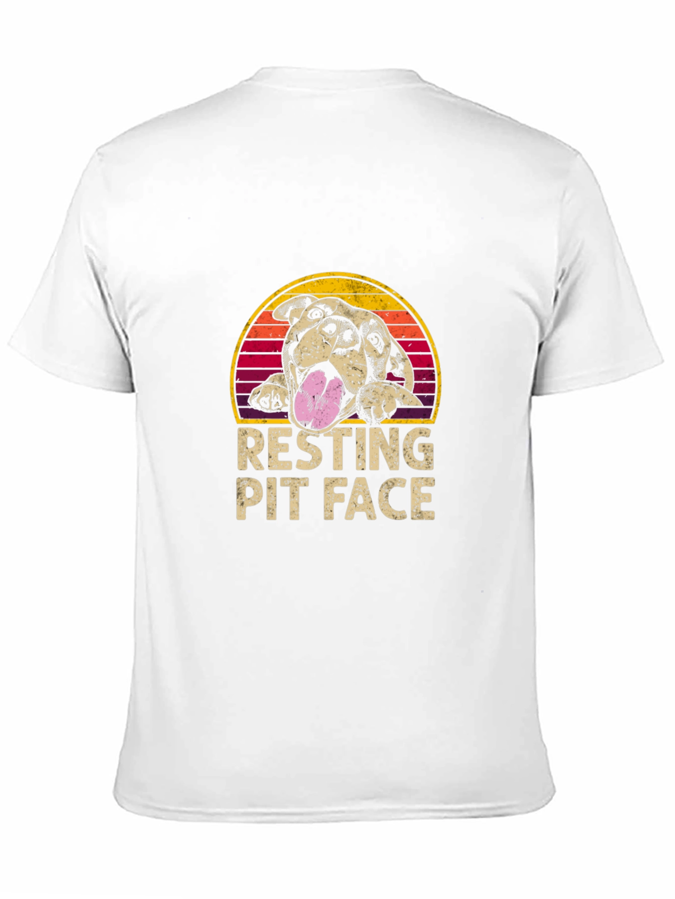 Resting Pit Face T-Shirt - Dog Lover Tee