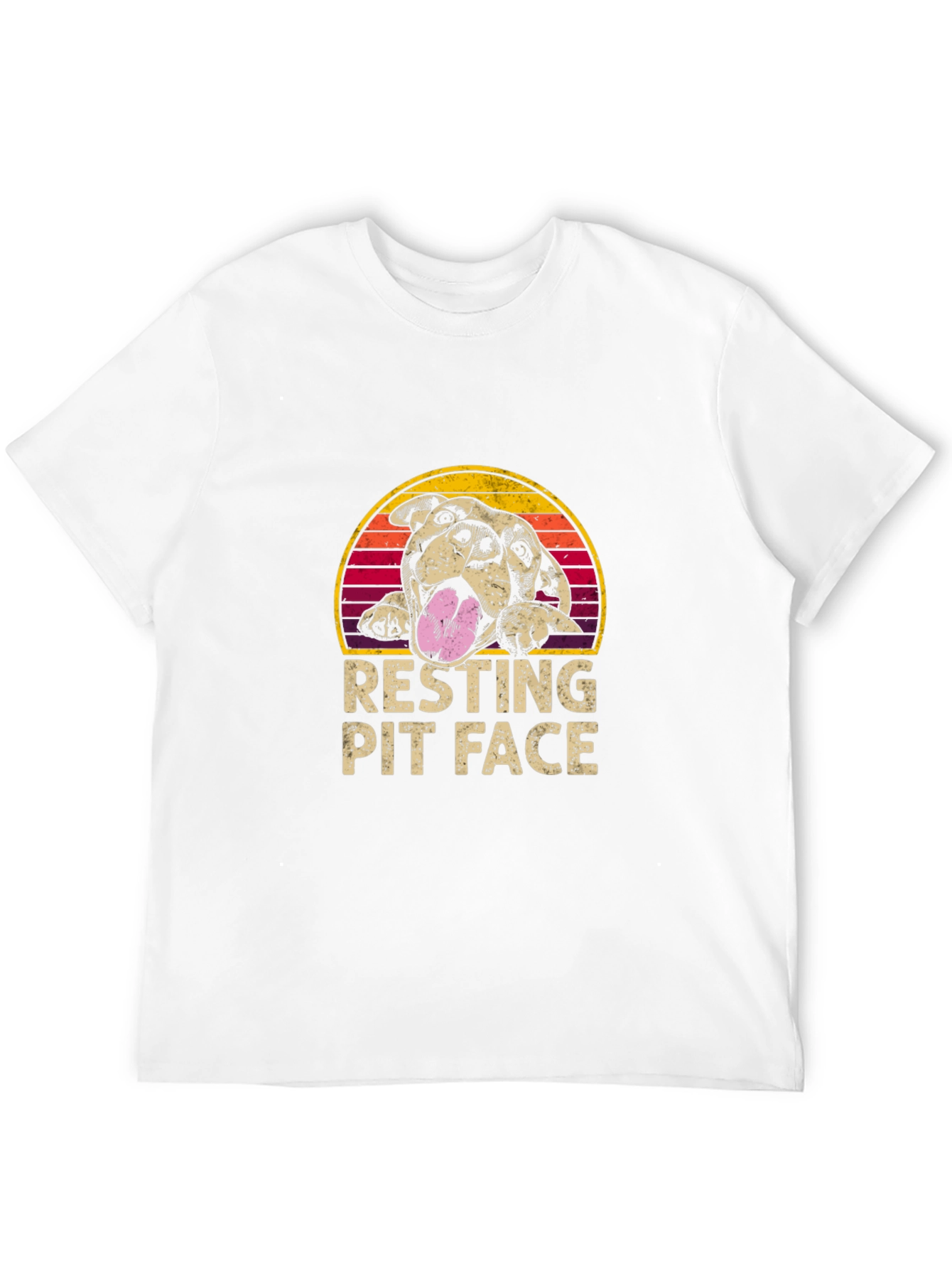 Resting Pit Face T-Shirt - Dog Lover Tee