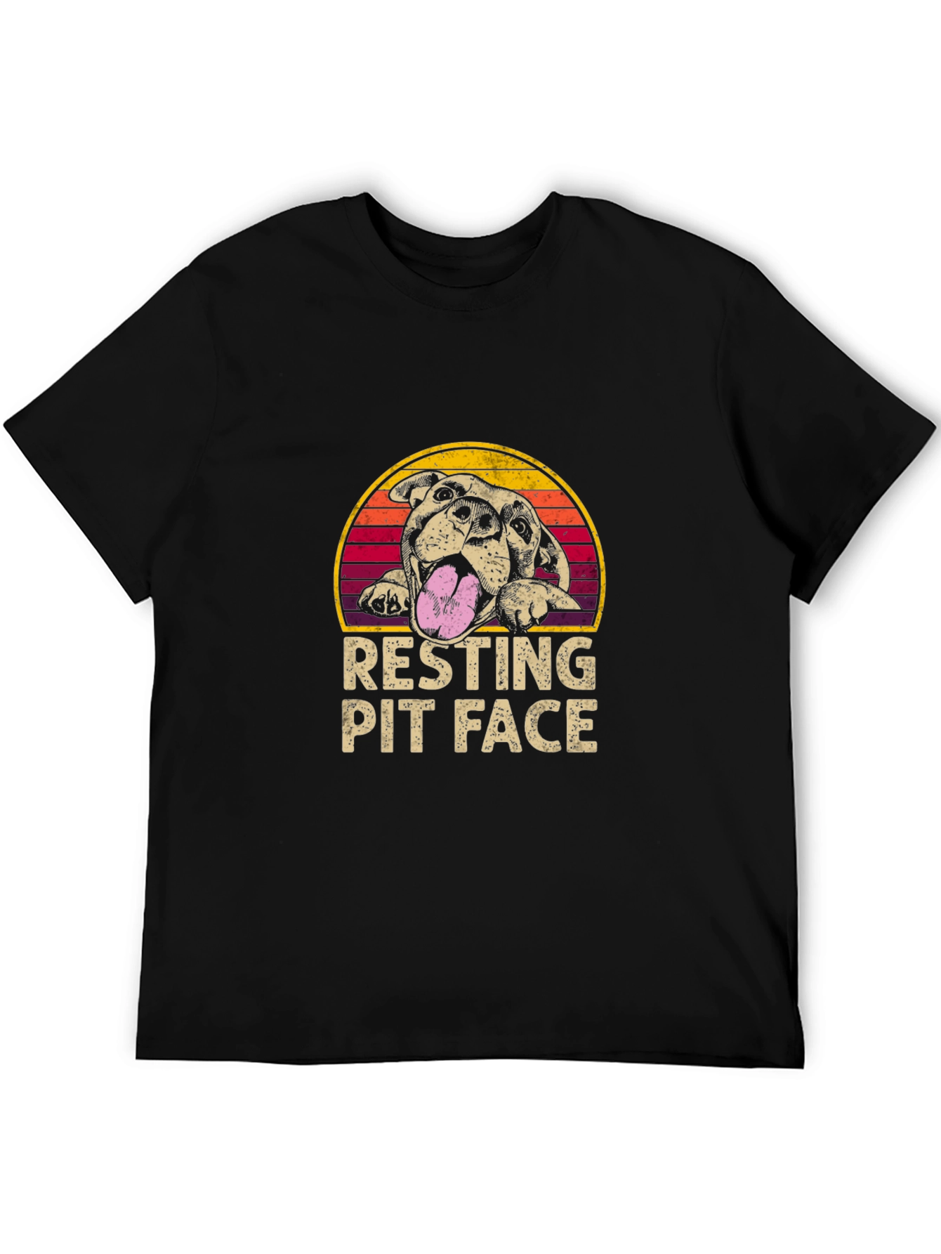 Resting Pit Face T-Shirt - Dog Lover Tee
