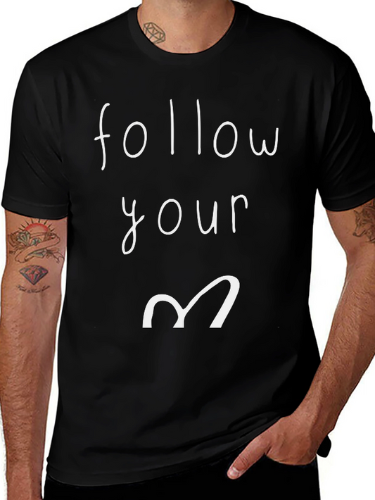 Follow Your Heart Graphic Tee - Black