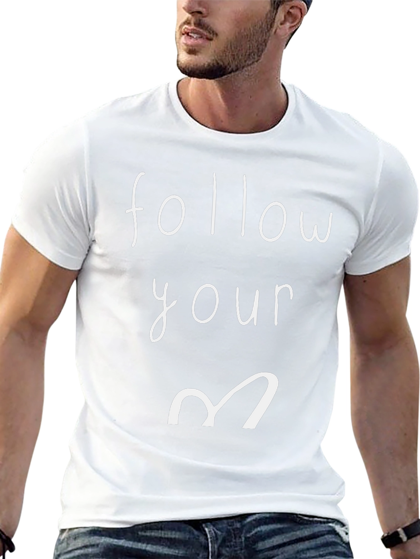 Follow Your Heart Graphic Tee - Black