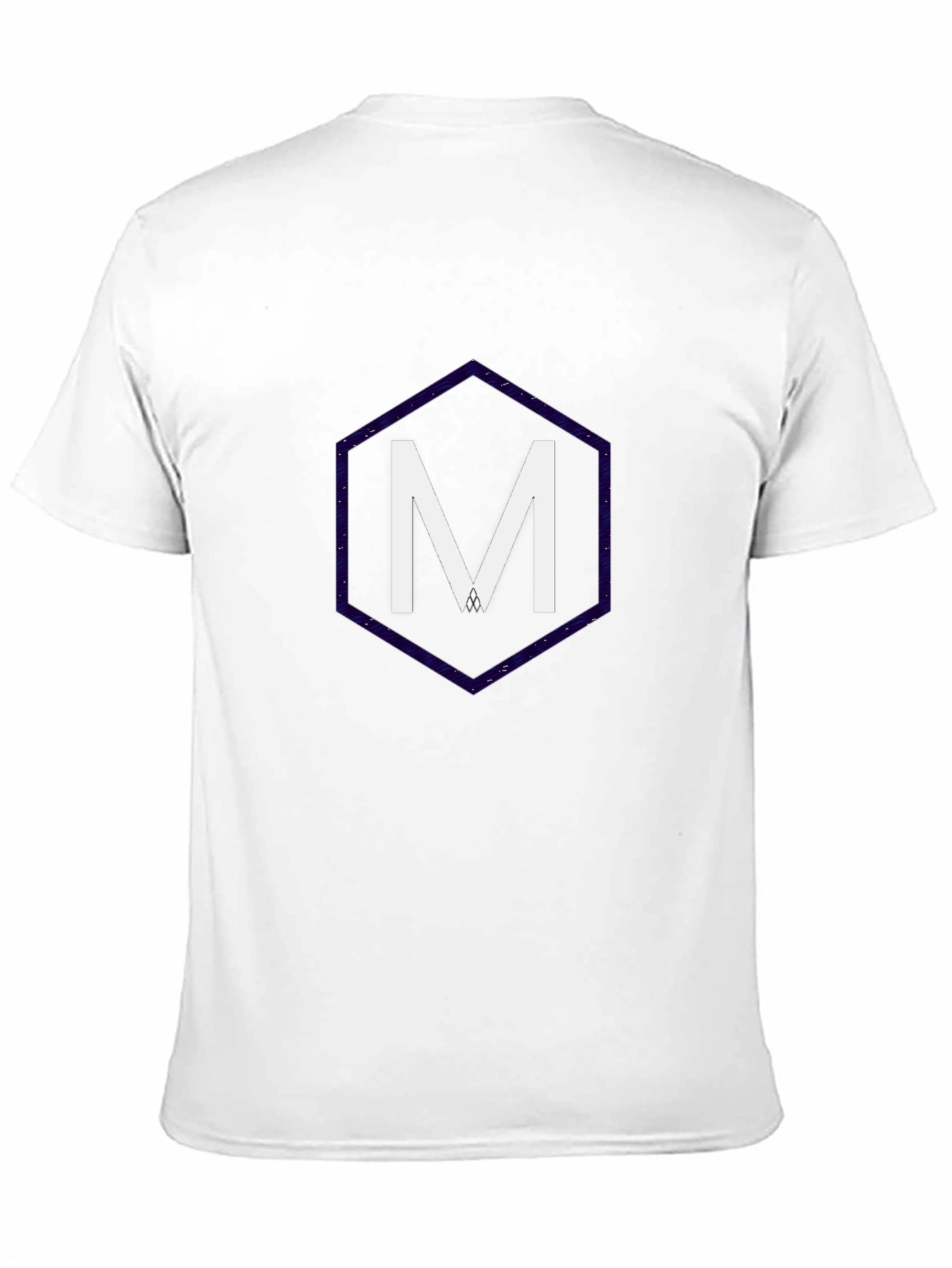 Modern Geometric M Graphic Tee - Stylish Black T-Shirt