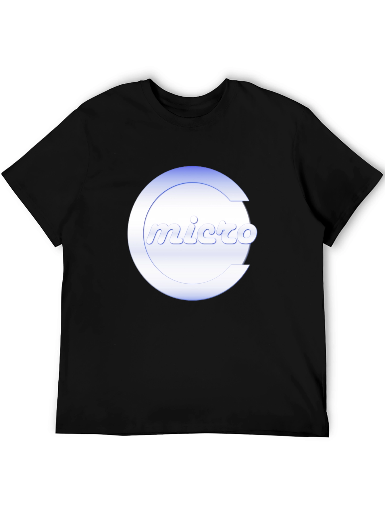 Micro Logo Black T-Shirt - Modern Graphic Tee