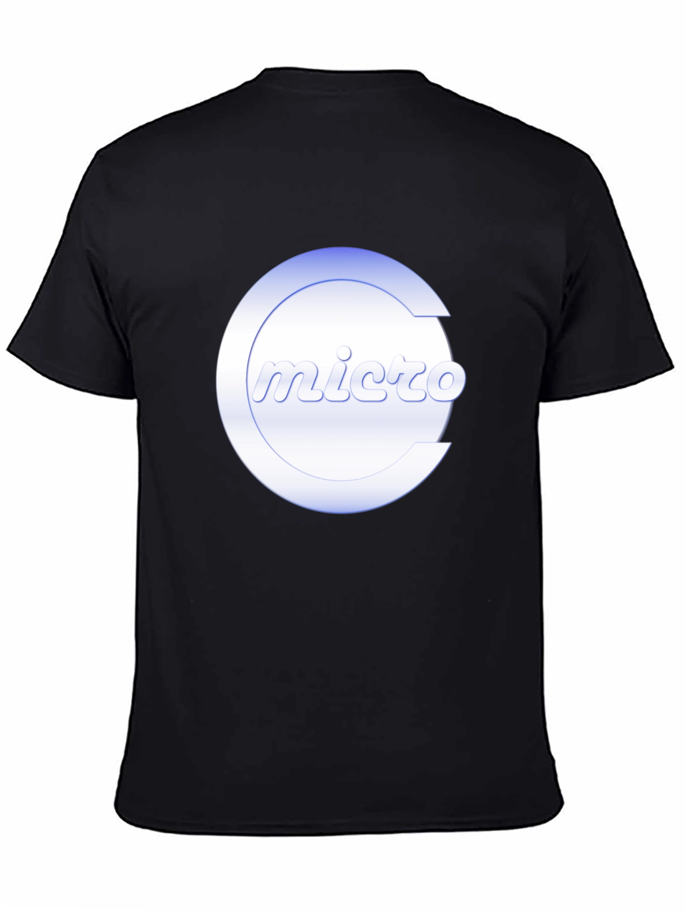 Micro Logo Black T-Shirt - Modern Graphic Tee