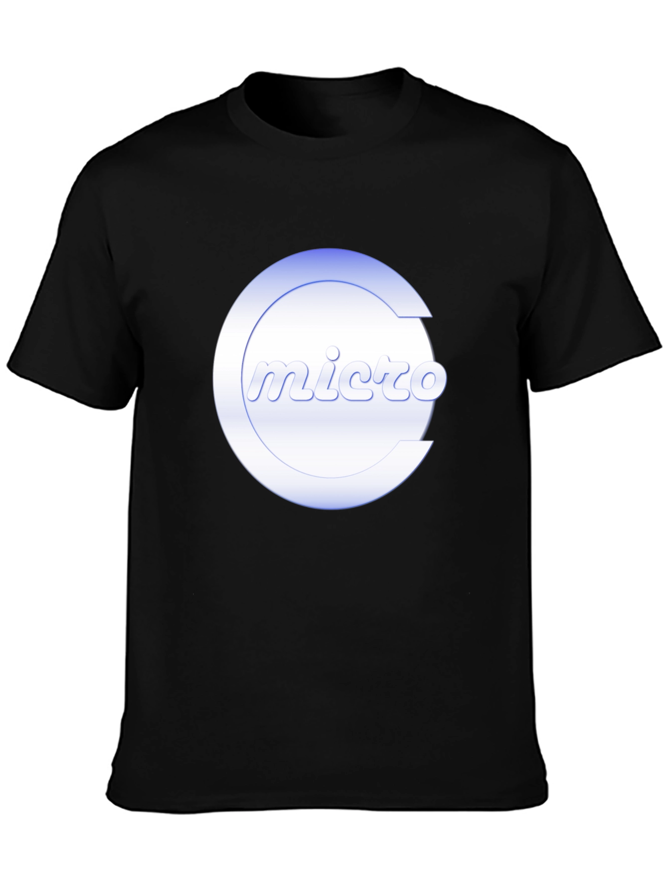 Micro Logo Black T-Shirt - Modern Graphic Tee