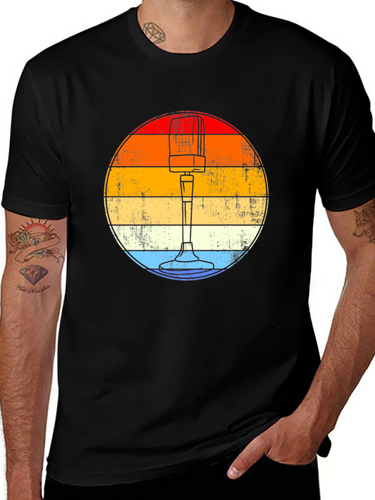 Retro Microphone T-Shirt Vintage Style