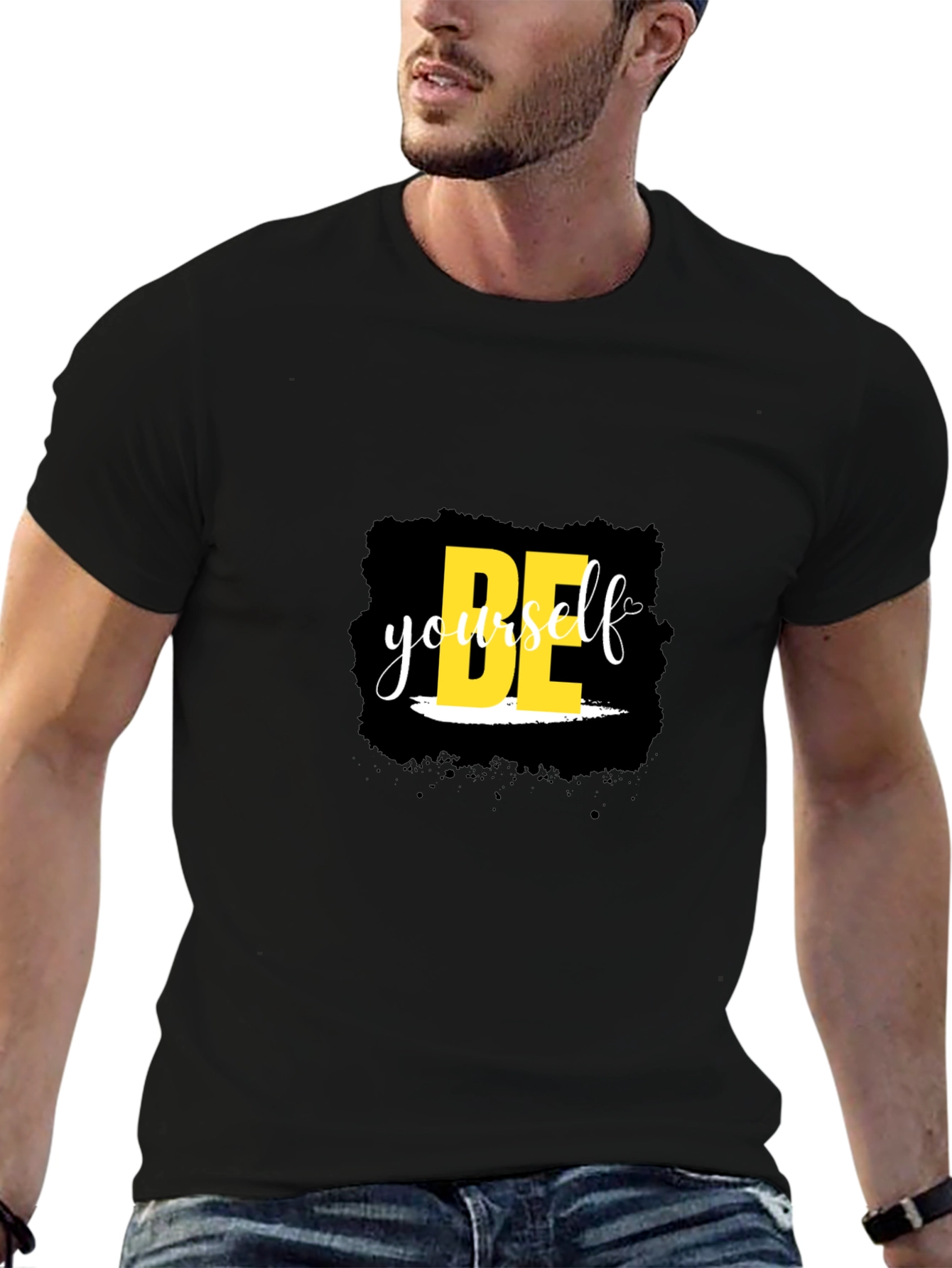 Be Yourself Black Tee