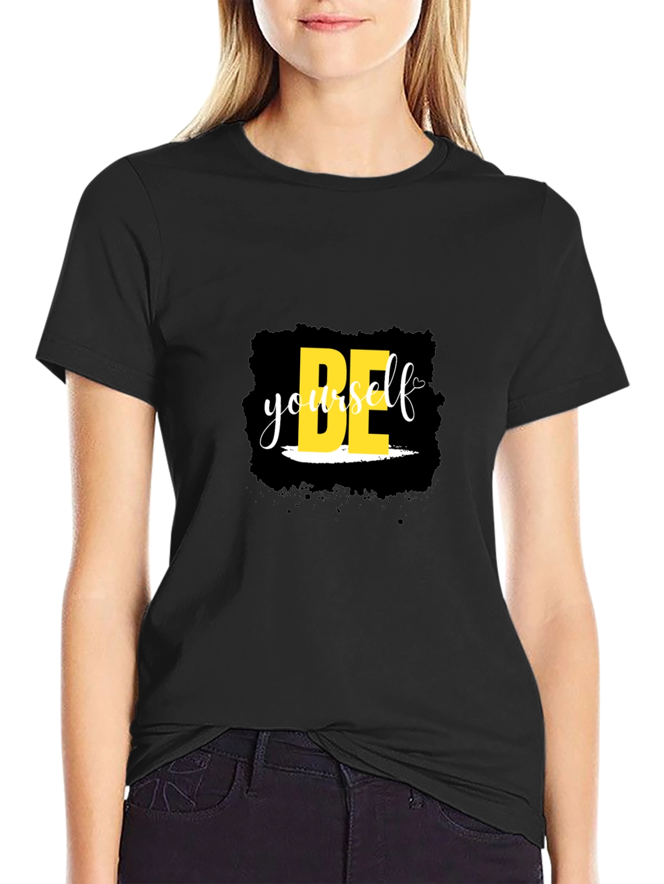 Be Yourself Black Tee