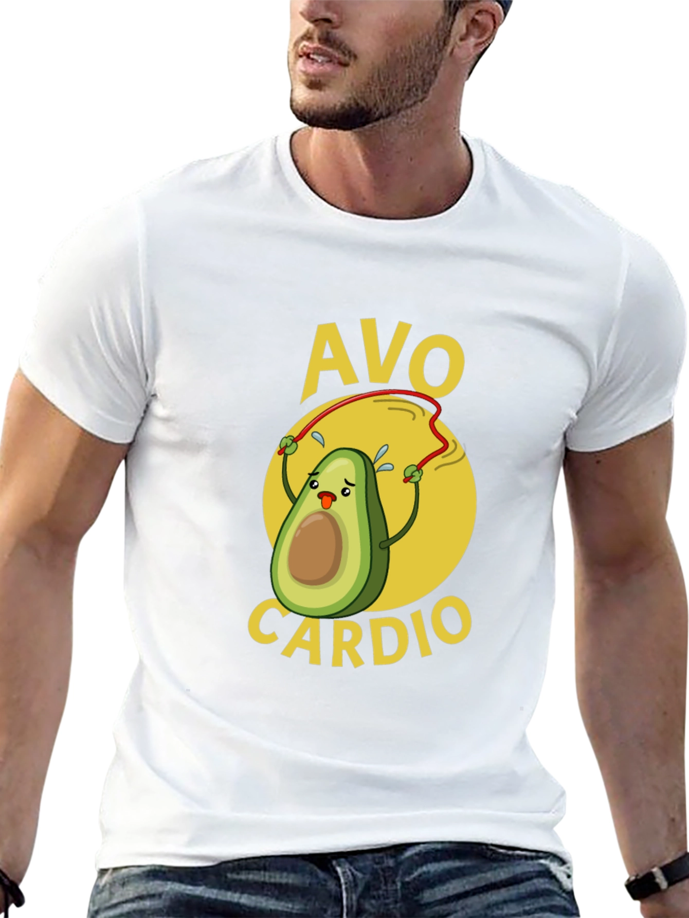 Avo Cardio T-Shirt - Avocado Workout Tee