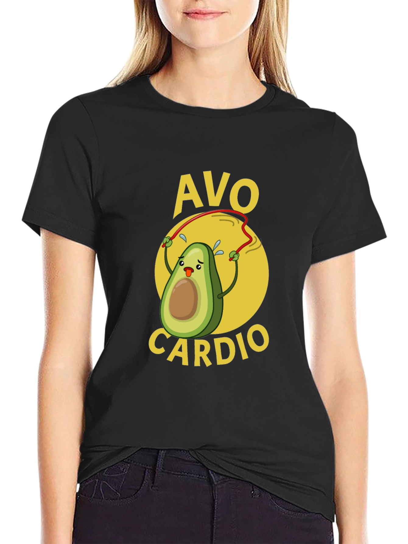 Avo Cardio T-Shirt - Avocado Workout Tee
