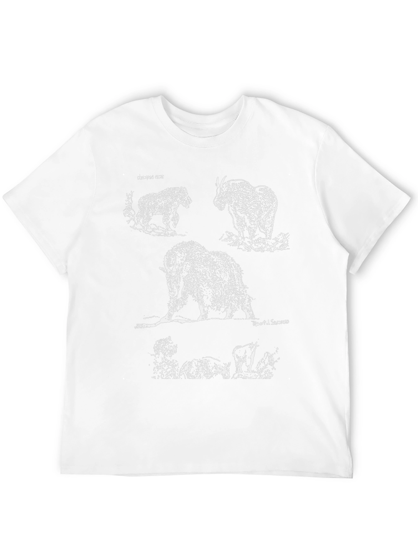 Mountain Goat Graphic Tee - Black Cotton Casual T-Shirt