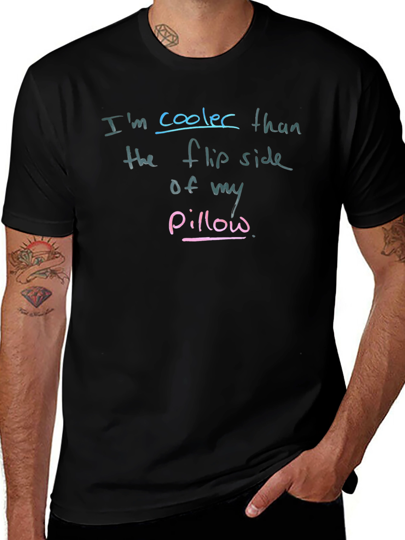 Cooler Than Pillow Funny Graphic Tee