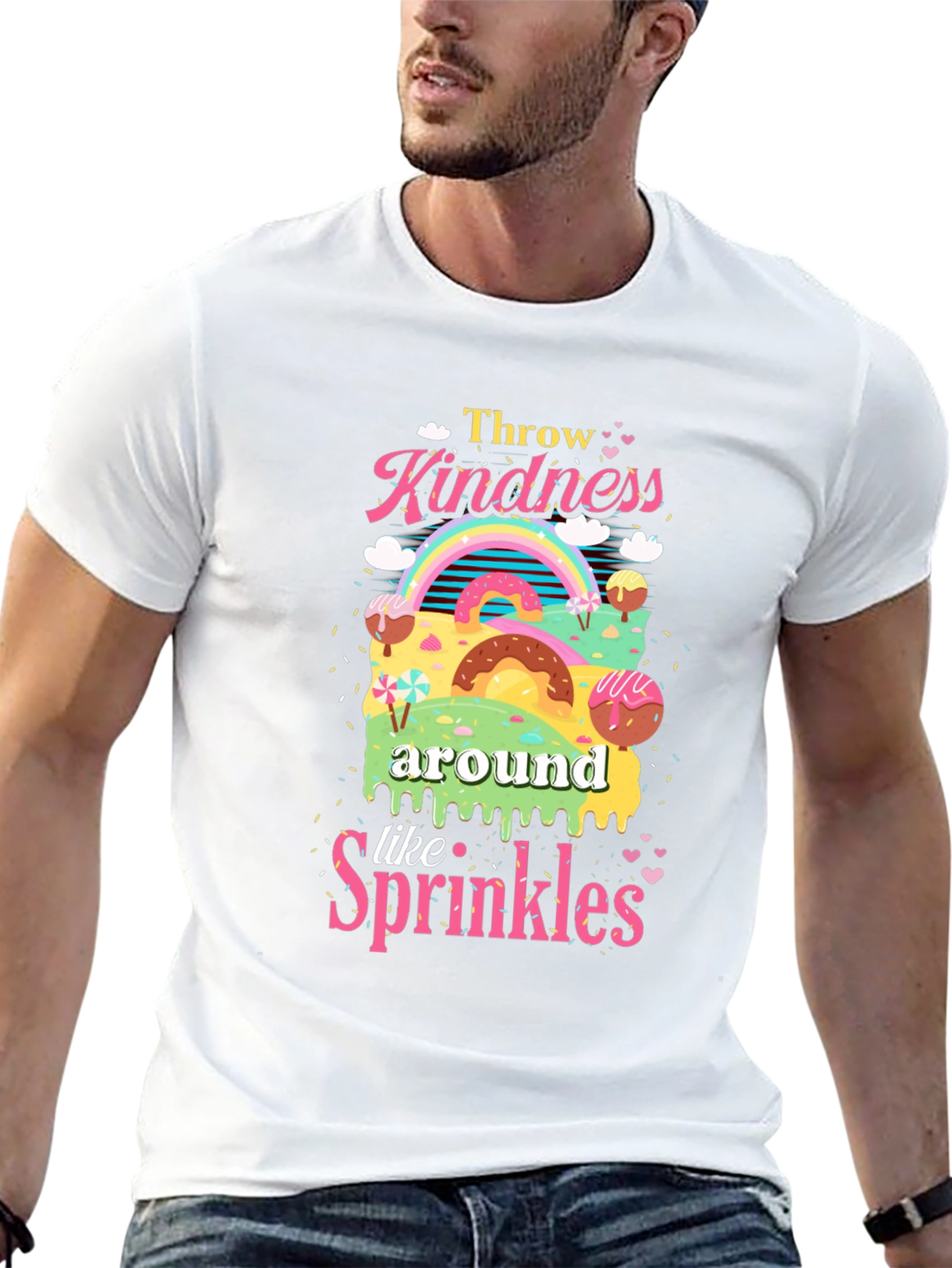 Kindness Sprinkles T-Shirt Black Crew Neck Tee