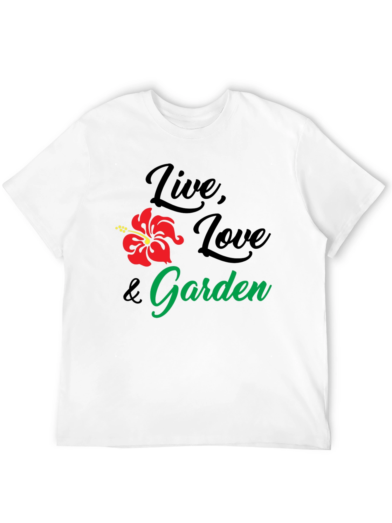 Live Love Garden Black Graphic T-Shirt