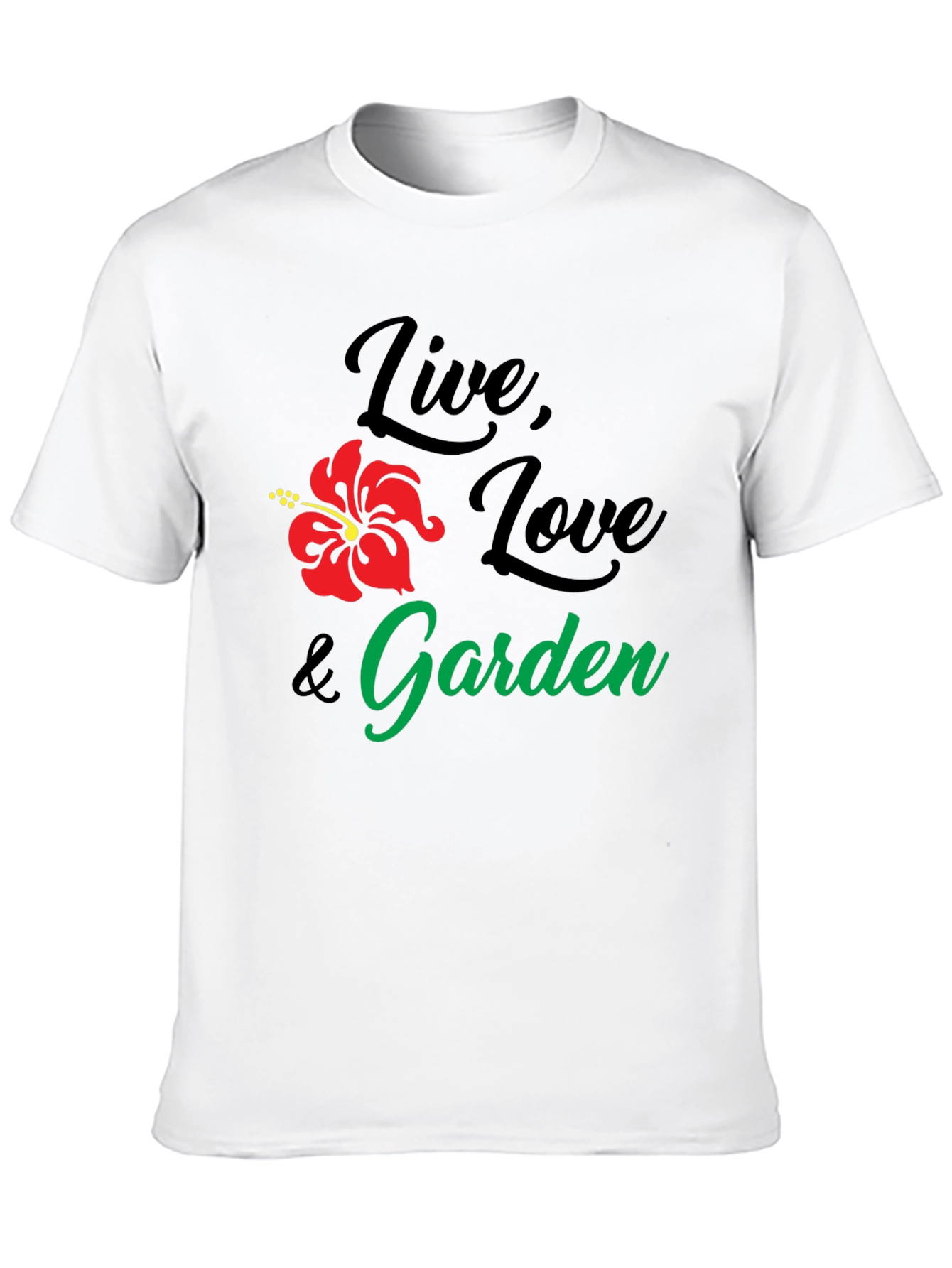 Live Love Garden Black Graphic T-Shirt
