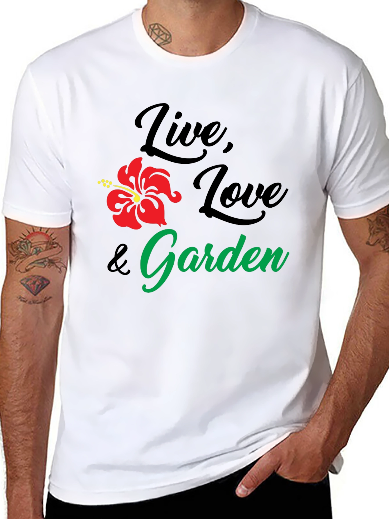 Live Love Garden Black Graphic T-Shirt