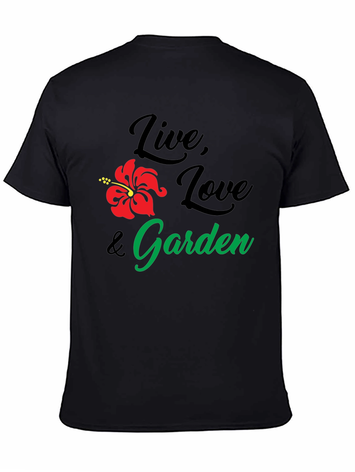 Live Love Garden Black Graphic T-Shirt