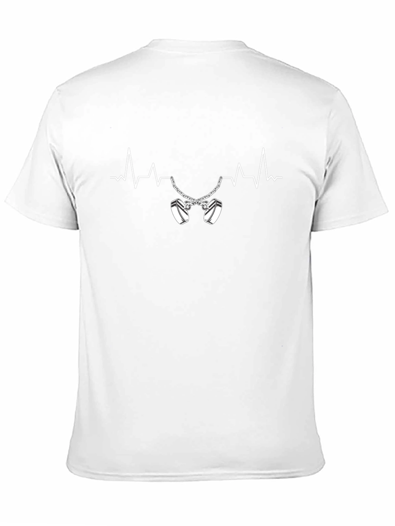 Heartbeat Handcuffs Black T-Shirt