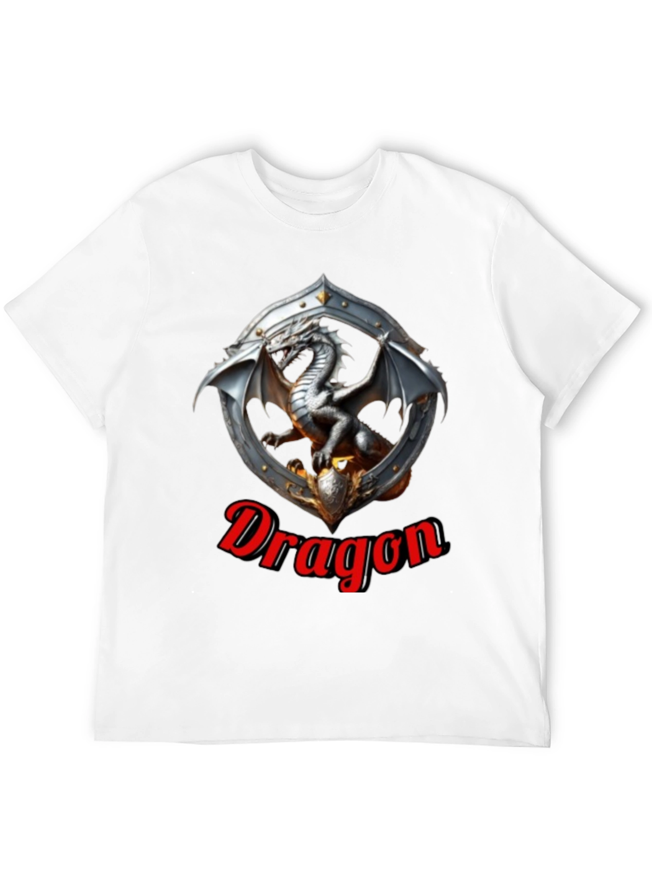 Dragon Shield Graphic Tee - Fantasy Style