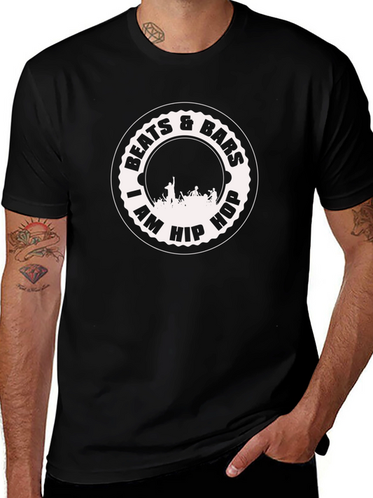 Beats & Bars I Am Hip Hop Black Graphic Tee