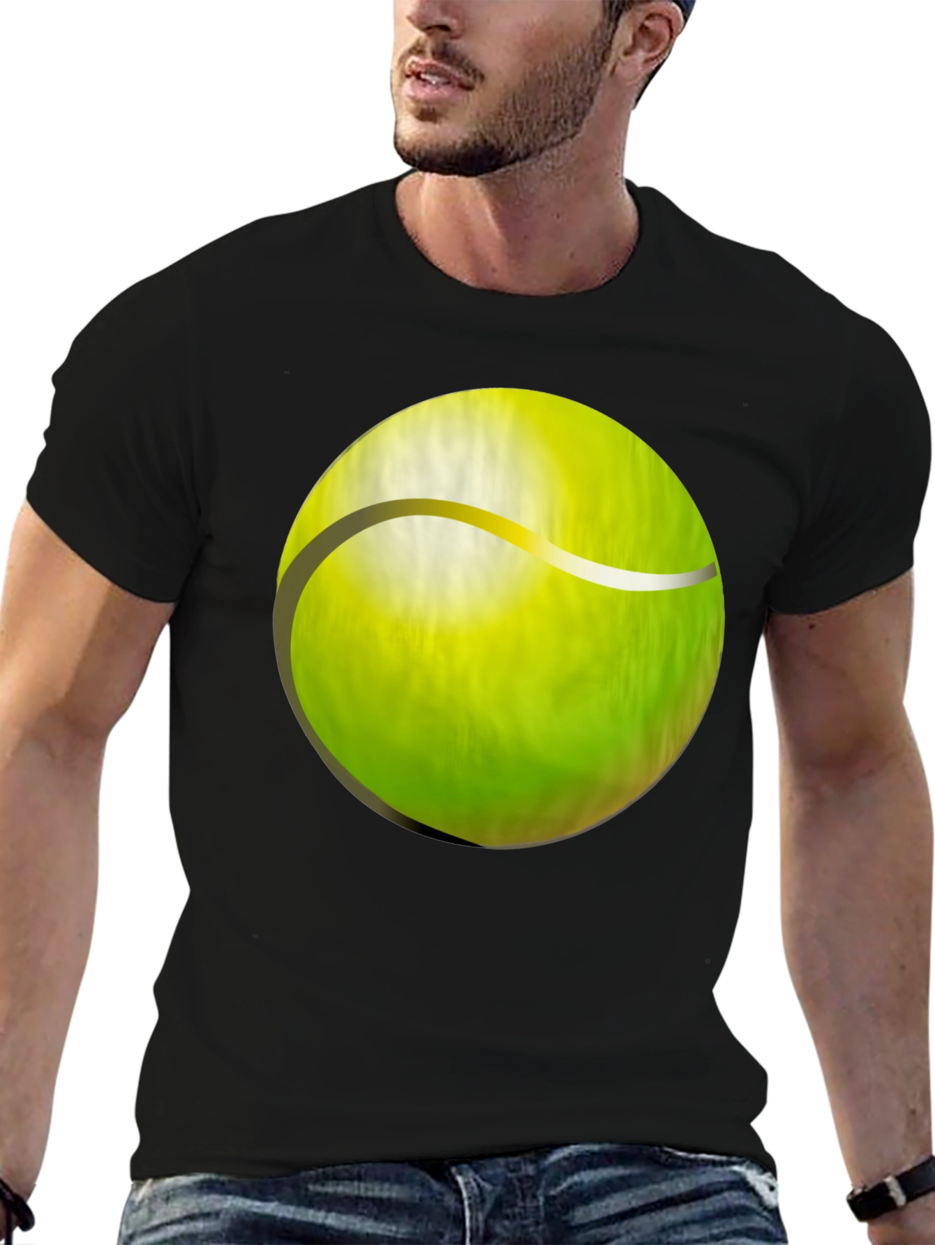 Tennis Ball Graphic T-Shirt - Casual Wear