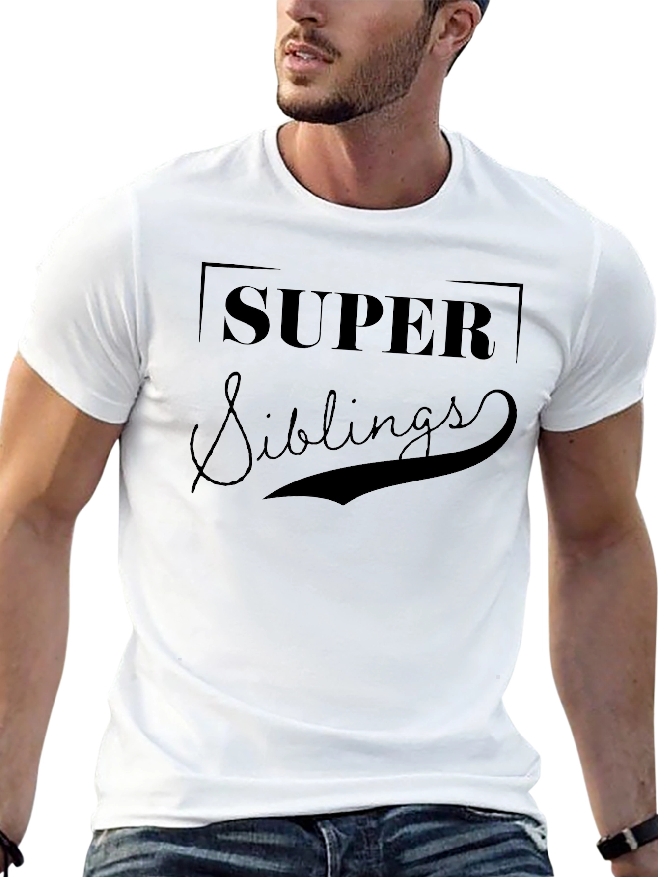 Super Siblings Black T-Shirt