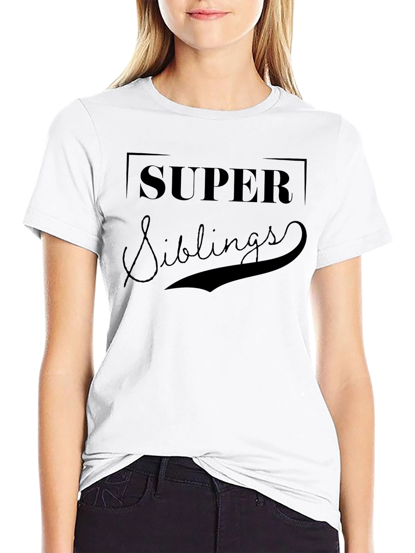Super Siblings Black T-Shirt